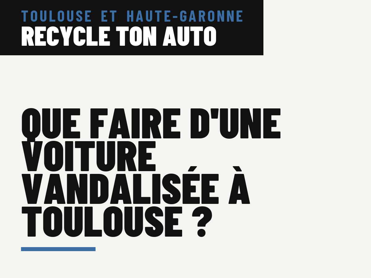 Que faire d'une voiture vandalisée à Toulouse ?